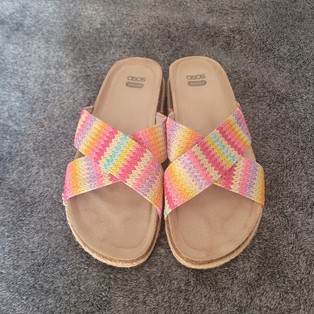ASOS Design  Multicolor Sandals Size 9